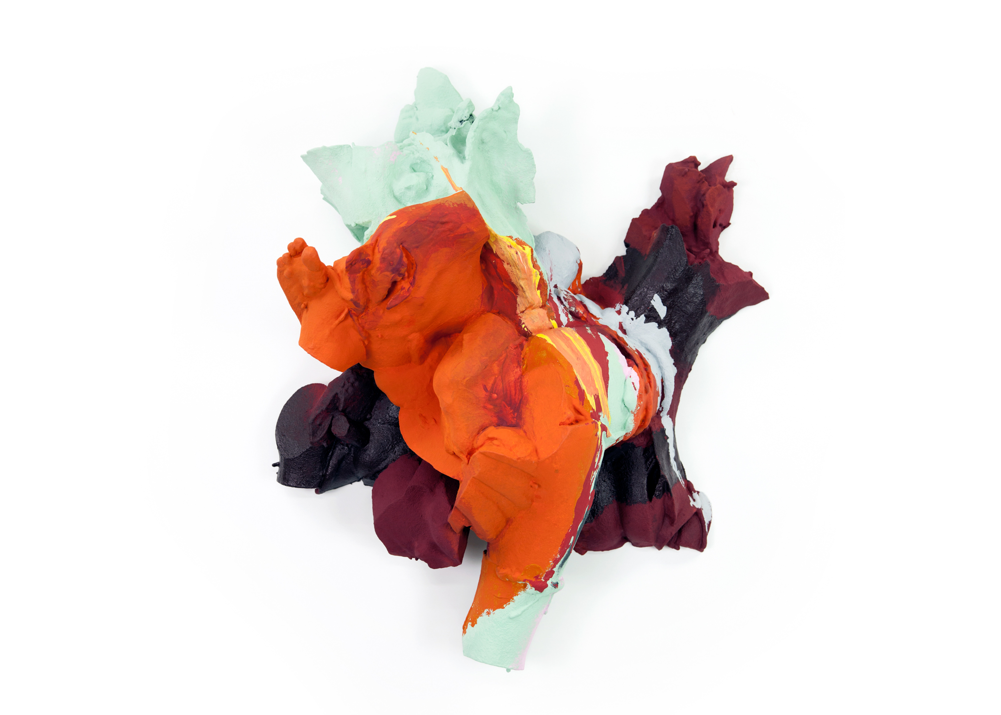 ByungHo Lee_Eccentric Abattis, 2024, acrylic on sculpture, 68x60x24cm