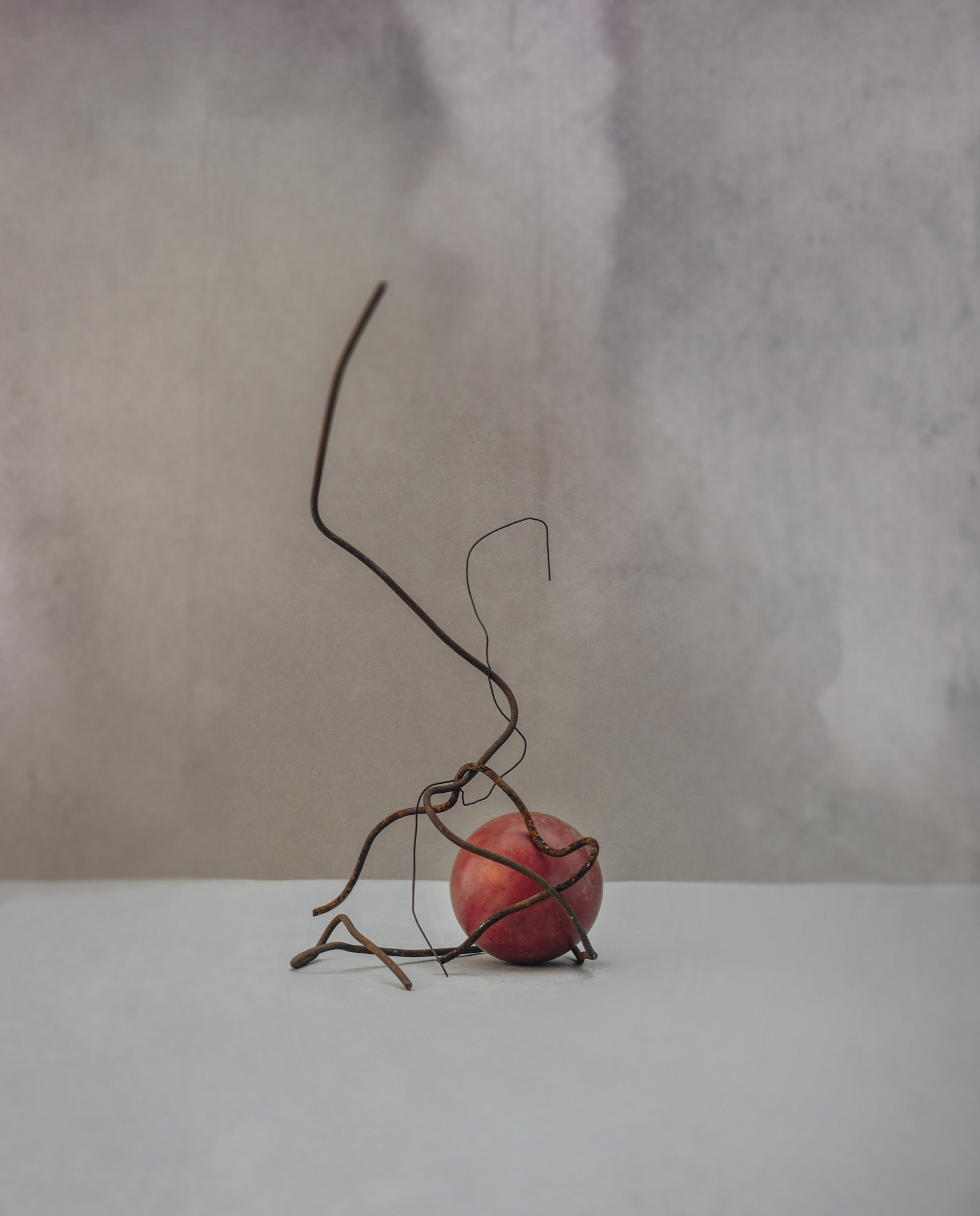 Seongyeon Jo_사라지지 않고 무언가의 일부가 된다_얼룩진 벽과 철사와 공, 2023, archival pigment print, 31 x 25cm, ed. of 5