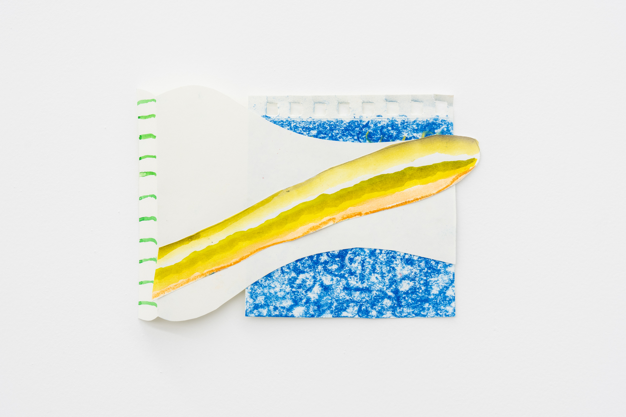 Winter Gyeoul Kim_M for Morning with a Shapeshifter, 2024, pastel, watercolor and pencil on paper, 12x18.5x1.5cm