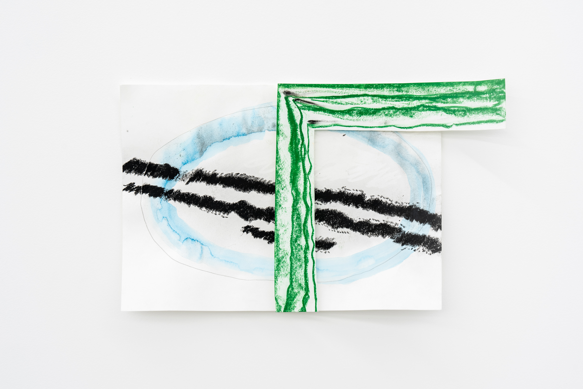 Winter Gyeoul Kim_T for That's a Big Question, 2024, pastel, charcoal, pencil and watercolor on paper, 21x35.5cm